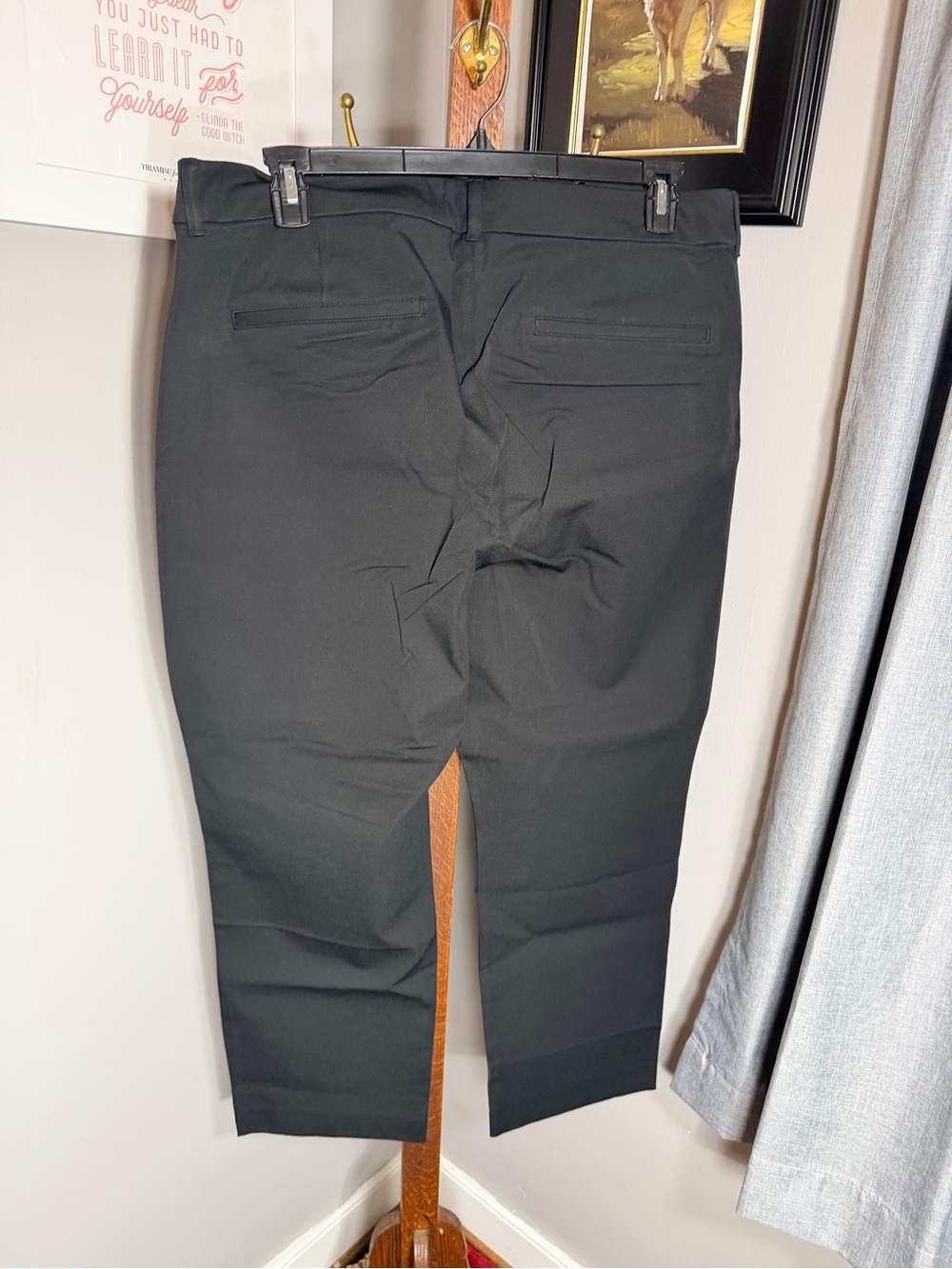 Old Navy Black Pixie Straight Ankle length pants NWT 18 - Picture 3 of 4
